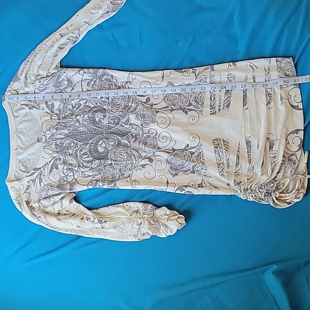 Women's Long Sleeve Rhinestone Dress - Picture 8 of 8